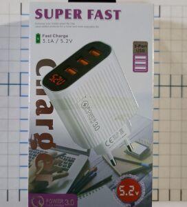  USB " Super Fast  -3,1A -3U 3    - " (1,9 A  )