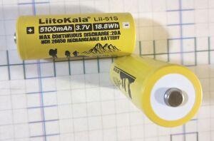  Li-ion 26650 Liitokala 5100 mah " Liitokala Lii-51S XS   " (  5500 maH ) .
