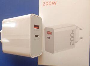 200  USB " TypeC + Usb 200W PD QC3.0+PD ch-com   "   .