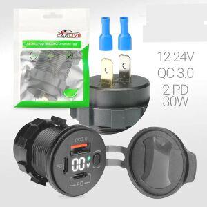 03 ��� USB ��� ������ 1USB + 2 type C AC 03 (�������) QC3.0 + 2PD ��������� + ������� ���/����