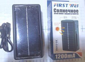   2 Li  18650 " First Wei Solar + TypeC BC E 6068 Power Bank 14500 16340 26650 