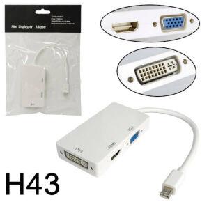  Display Port Mini - VGA -f , HDMI-f , VGA -f ( H 43 ) .