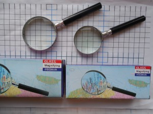 лупа с ручкой карта D 60 - стекло - на сколы гарантии нет