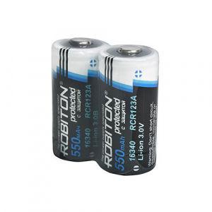 АКБ Li-ion 16340 ROBITON 123 A (16340 B) 3.0V (Li-Ion,550мАч) с защитой