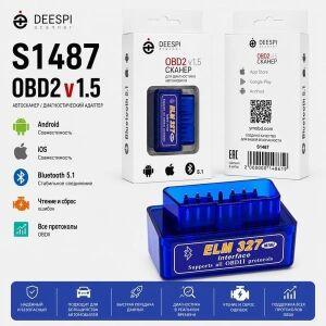 ���������� ������������� - Bluetooth ��������������� ������ OBD2 1.5 (ELM327) (blue)	Deespi