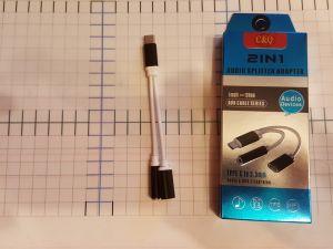переходник TypeC - гнездо наушников + micro typeC C&Q004 .