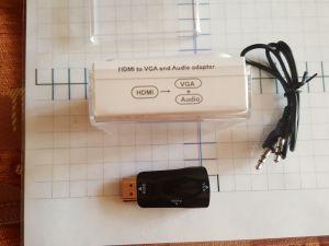 переходник HDMI-VGA с AUX маленький ( №1 ( H06 )