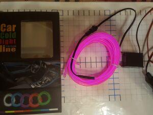  Car Gold Light Line 12V 3  PINK