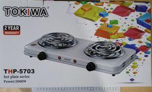 плита электрическая двухконфорочная " спираль TOKIWA THP-5703 2000W "