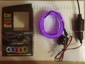  Car Gold Light Line 12V 3  Purple 