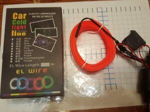 лента Car Gold Light Line 12V 3 метра RED