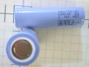  Li-ion 21700 " Samsung 40T SDI  XS-series " (  3900 mah ,15A  3  , 9 ).