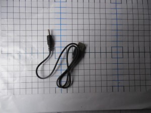 шнур USB на штекер ( 3,5 мм ) тонкий черный 1 метр 