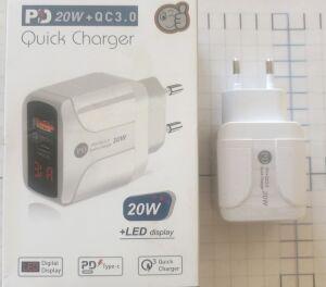 001  USB " KeKe - PD 001 ( 20W ) usb + type C fast  -  " ( 3,1 A  ,   ) .