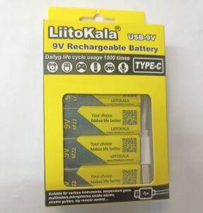 ��� LiitoKala ����� 1,5V USB 9V ( 1100maH, ,Li-ion, ������ ������� Type C ) 1 ������ ������� �� 4 ���! .