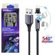 шнур IPHON 5 - USB " МАГНИТНЫЙ 540 MRM 1M " .