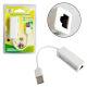 переходник RJ45 LAN - USB 2.0 enternet adaptor белый ( № 51) ( H 62 ) 